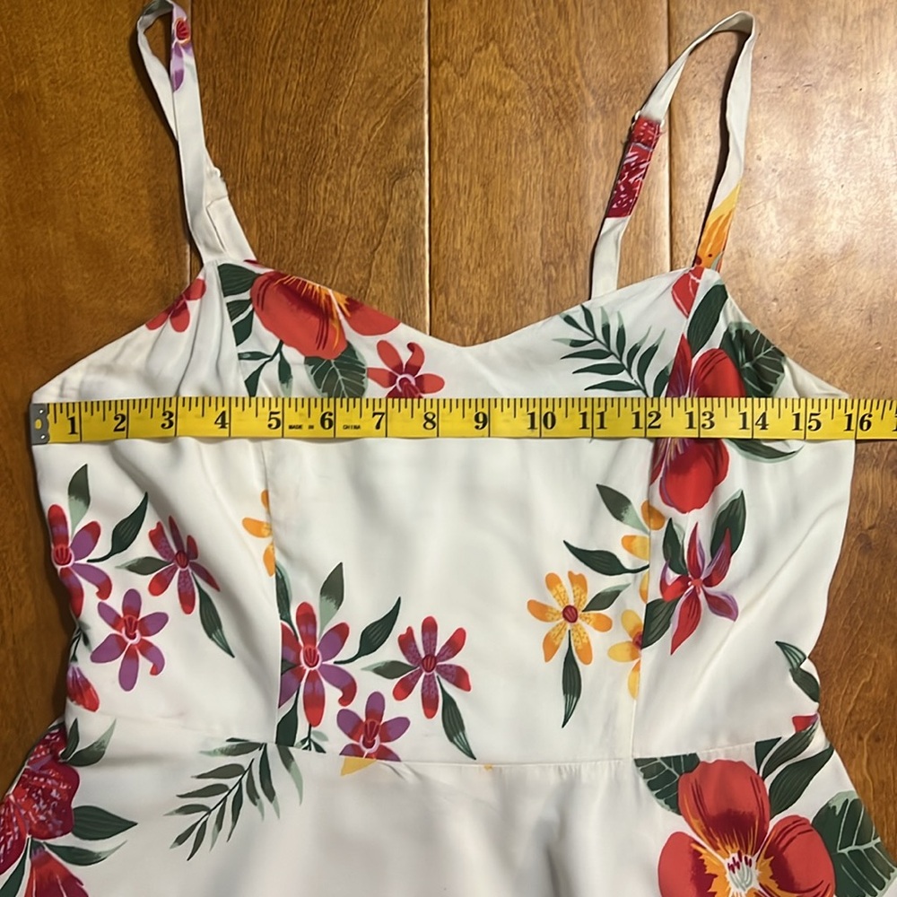 Old Navy Off White Floral Mini Sundress Size M Cottage-core Fairy Boho Country - Picture 5 of 15